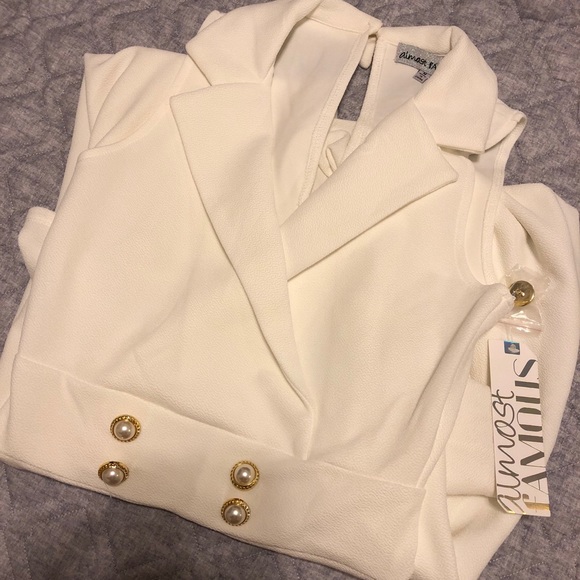 NWT White Jumpsuit - Picture 3 of 6